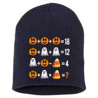 Halloween Order Of Operations Quiz Math Teacher Pumpkin Short Acrylic Beanie