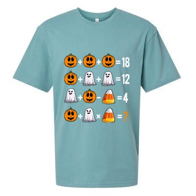 Halloween Order Of Operations Quiz Math Teacher Pumpkin Sueded Cloud Jersey T-Shirt