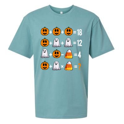 Halloween Order Of Operations Quiz Math Teacher Pumpkin Sueded Cloud Jersey T-Shirt