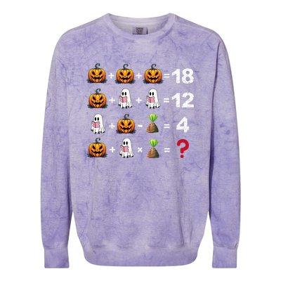 Halloween Order Of Operations Math Halloween Teacher Pumpkin Colorblast Crewneck Sweatshirt