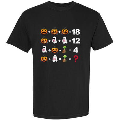 Halloween Order Of Operations Math Halloween Teacher Pumpkin Garment-Dyed Heavyweight T-Shirt