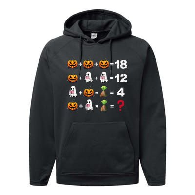 Halloween Order Of Operations Math Halloween Teacher Pumpkin Performance Fleece Hoodie