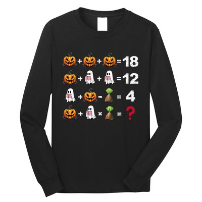 Halloween Order Of Operations Math Halloween Teacher Pumpkin Long Sleeve Shirt