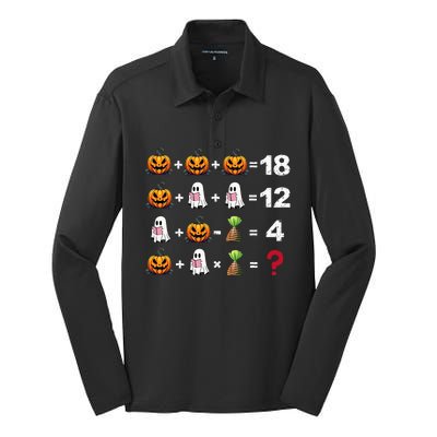 Halloween Order Of Operations Math Halloween Teacher Pumpkin Silk Touch Performance Long Sleeve Polo