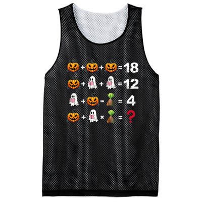 Halloween Order Of Operations Math Halloween Teacher Pumpkin Mesh Reversible Basketball Jersey Tank