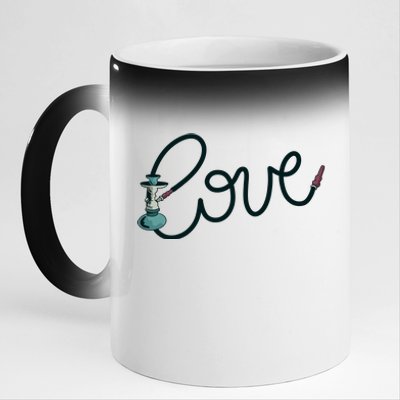 Hookah Love 11oz Black Color Changing Mug