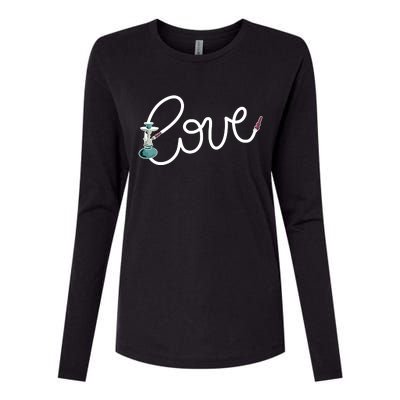 Hookah Love Womens Cotton Relaxed Long Sleeve T-Shirt