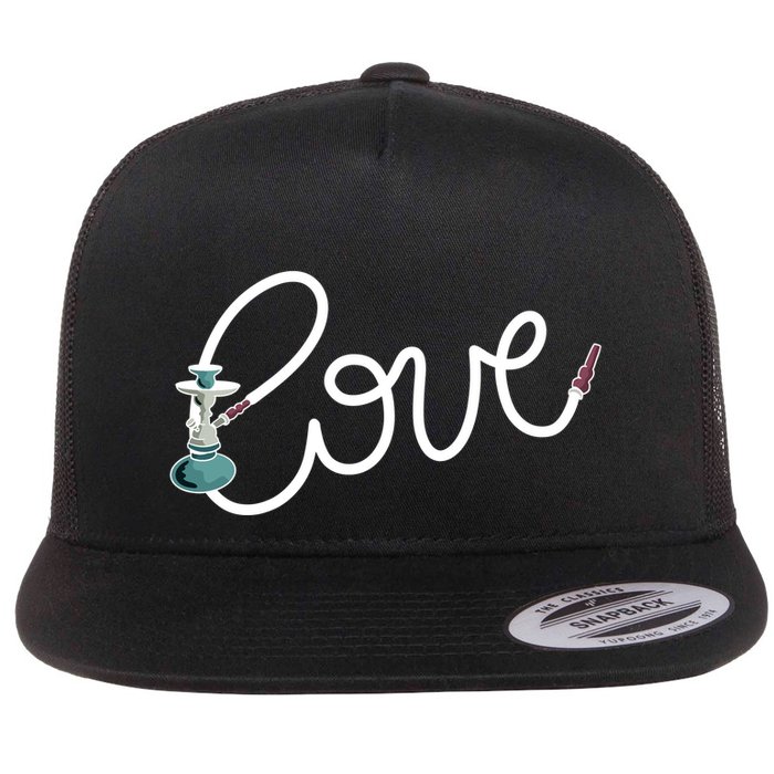 Hookah Love Flat Bill Trucker Hat