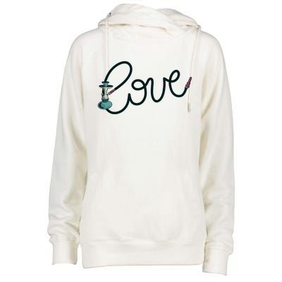 Hookah Love Womens Funnel Neck Pullover Hood