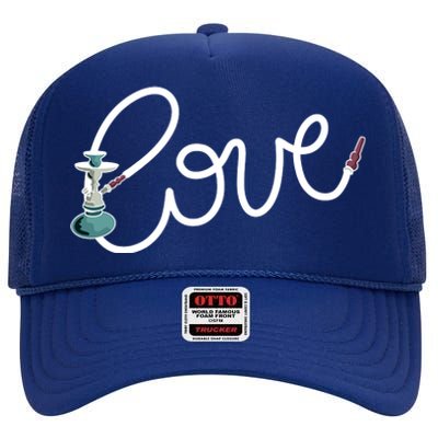 Hookah Love High Crown Mesh Back Trucker Hat