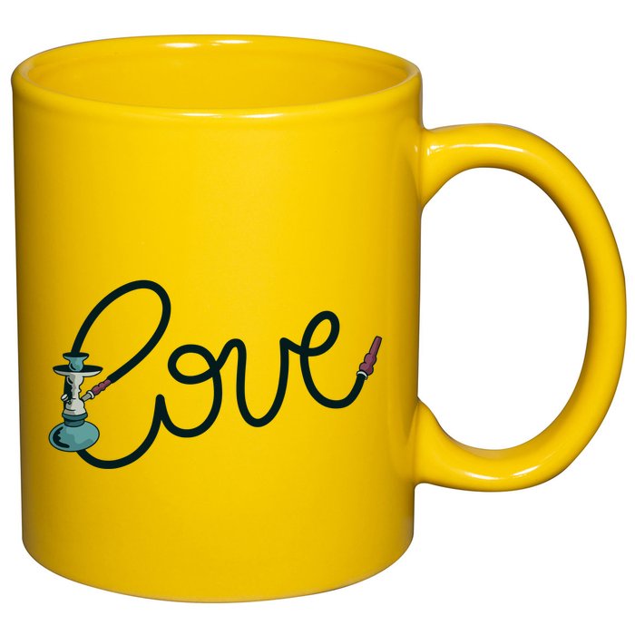 Hookah Love 11oz C Handle Ceramic Mug