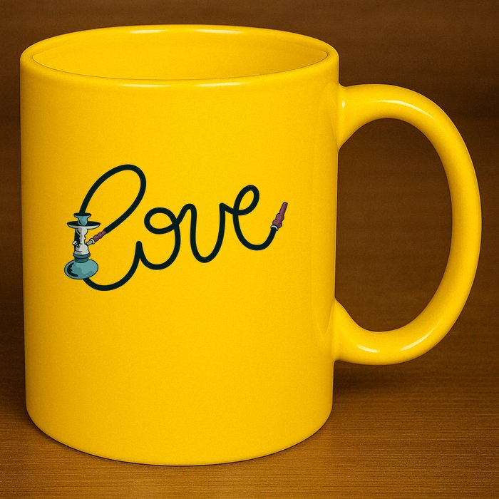 Hookah Love 11oz C Handle Ceramic Mug