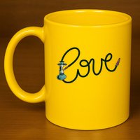 Hookah Love 11oz C Handle Ceramic Mug