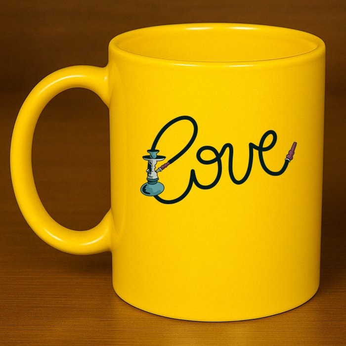 Hookah Love 11oz C Handle Ceramic Mug