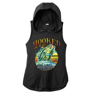 Hooked On Jesus Ladies PosiCharge Tri-Blend Wicking Draft Hoodie Tank