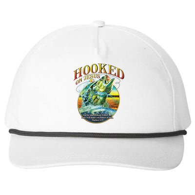 Hooked On Jesus Snapback Five-Panel Rope Hat