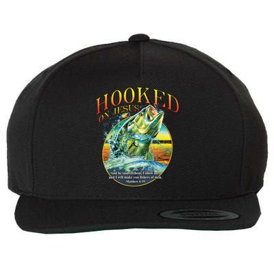 Hooked On Jesus Wool Snapback Cap