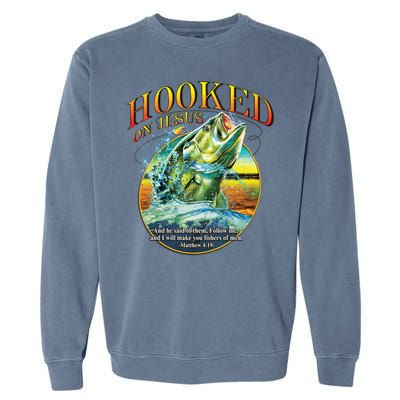 Hooked On Jesus Garment-Dyed Sweatshirt