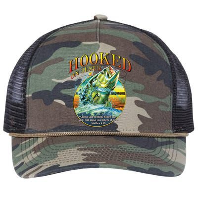 Hooked On Jesus Retro Rope Trucker Hat Cap