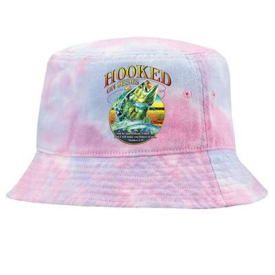 Hooked On Jesus Tie-Dyed Bucket Hat