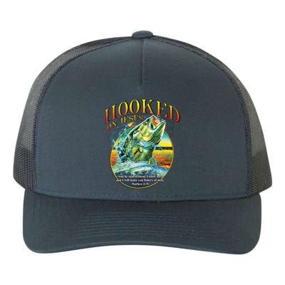 Hooked On Jesus Yupoong Adult 5-Panel Trucker Hat