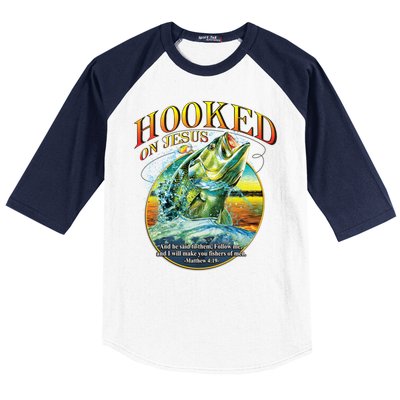 Hooked On Jesus Baseball Sleeve Shirt