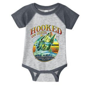 Hooked On Jesus Infant Baby Jersey Bodysuit