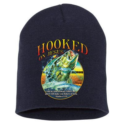 Hooked On Jesus Short Acrylic Beanie