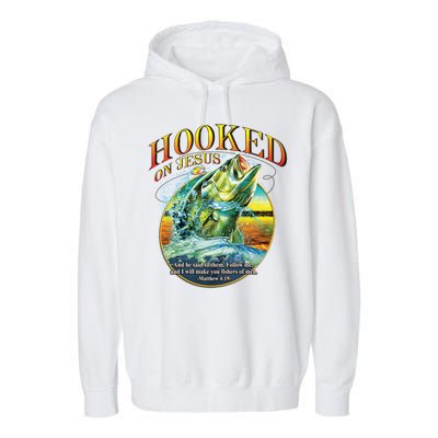 Hooked On Jesus Garment-Dyed Fleece Hoodie