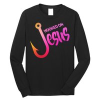 Hooked On Jesus Fish Hook Long Sleeve Shirt