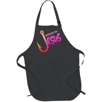 Hooked On Jesus Fish Hook Full-Length Apron With Pockets