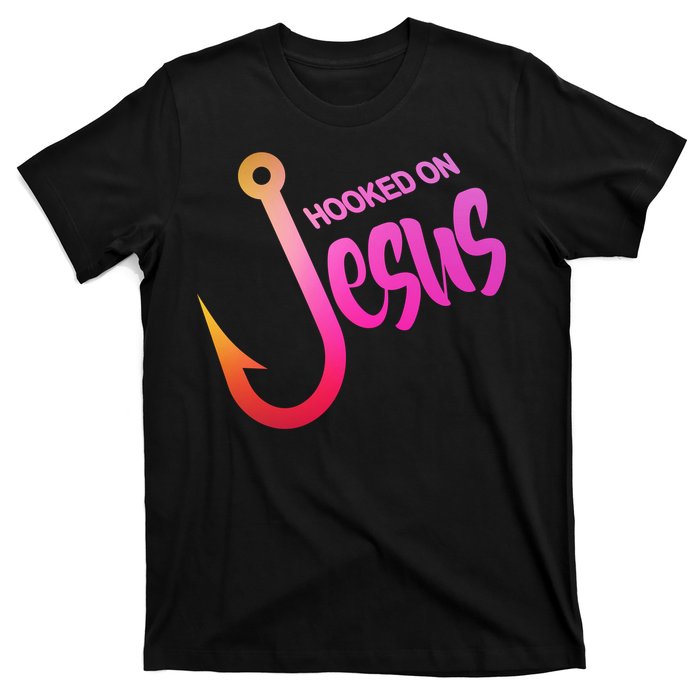 Hooked On Jesus Fish Hook T-Shirt