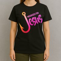 Hooked On Jesus Fish Hook T-Shirt