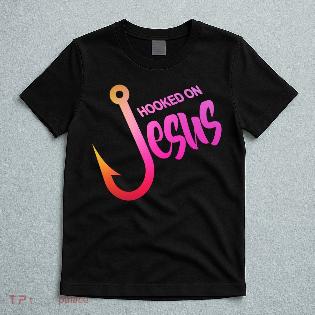Hooked On Jesus Fish Hook T-Shirt
