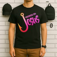 Hooked On Jesus Fish Hook T-Shirt