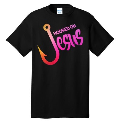 Hooked On Jesus Fish Hook Tall T-Shirt