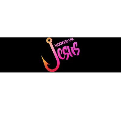 Hooked On Jesus Fish Hook Bumper Sticker