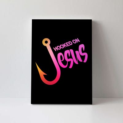 Hooked On Jesus Fish Hook Canvas