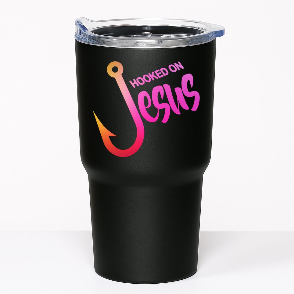 Hooked On Jesus Fish Hook Tumbler