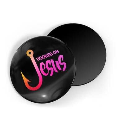 Hooked On Jesus Fish Hook Magnet