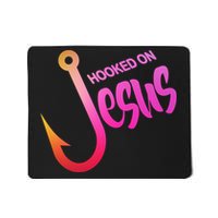 Hooked On Jesus Fish Hook Mousepad