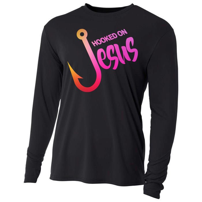 Hooked On Jesus Fish Hook Cooling Performance Long Sleeve Crew