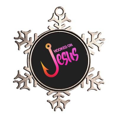 Hooked On Jesus Fish Hook Metallic Star Ornament