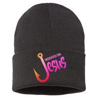 Hooked On Jesus Fish Hook Sustainable Knit Beanie