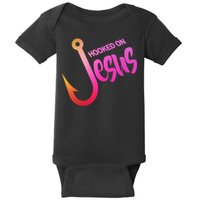 Hooked On Jesus Fish Hook Baby Bodysuit