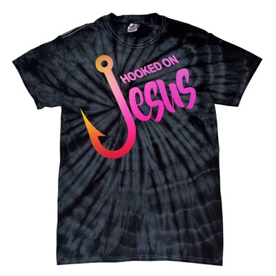 Hooked On Jesus Fish Hook Tie-Dye T-Shirt