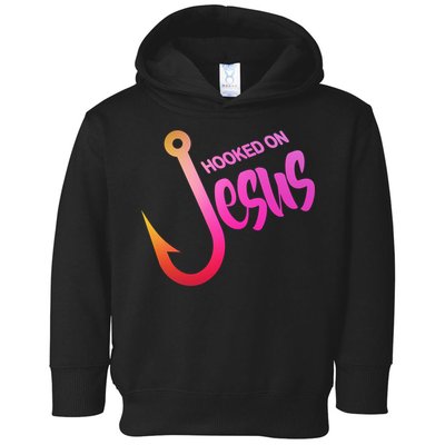 Hooked On Jesus Fish Hook Toddler Hoodie