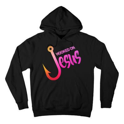 Hooked On Jesus Fish Hook Tall Hoodie