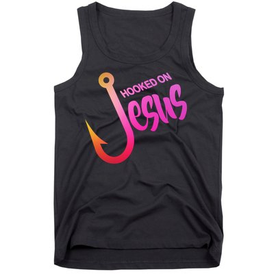 Hooked On Jesus Fish Hook Tank Top