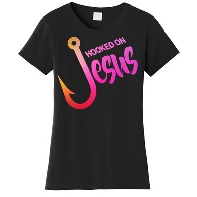 Hooked On Jesus Fish Hook Women's T-Shirt